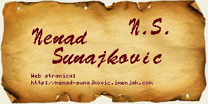Nenad Sunajković vizit kartica